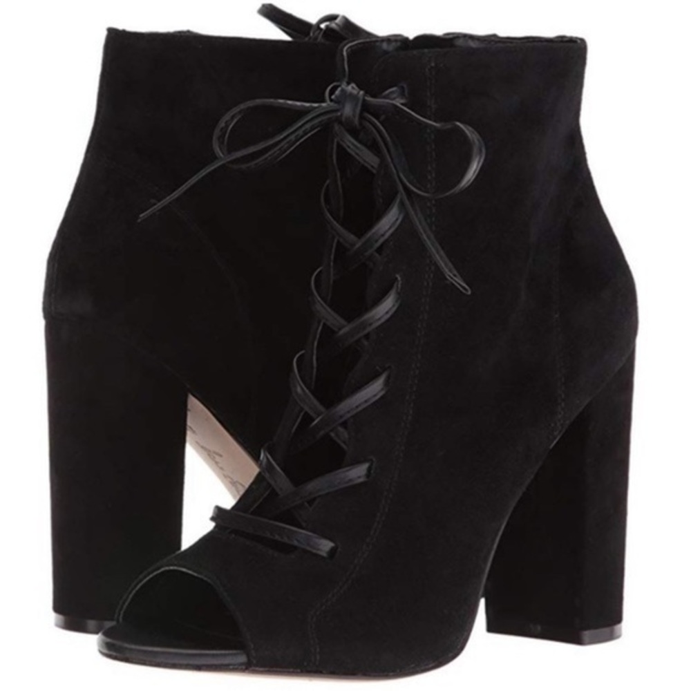 Sam Edelman Yvie Lace Up Open Toe Bootie 6.5